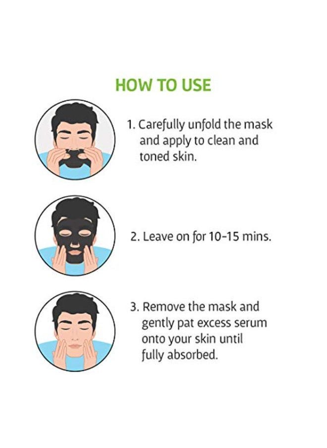 BOMBAY SHAVING COMPANY Charcoal Face Sheet Mask For Easy At-Home Skin Restoration  - Image 5