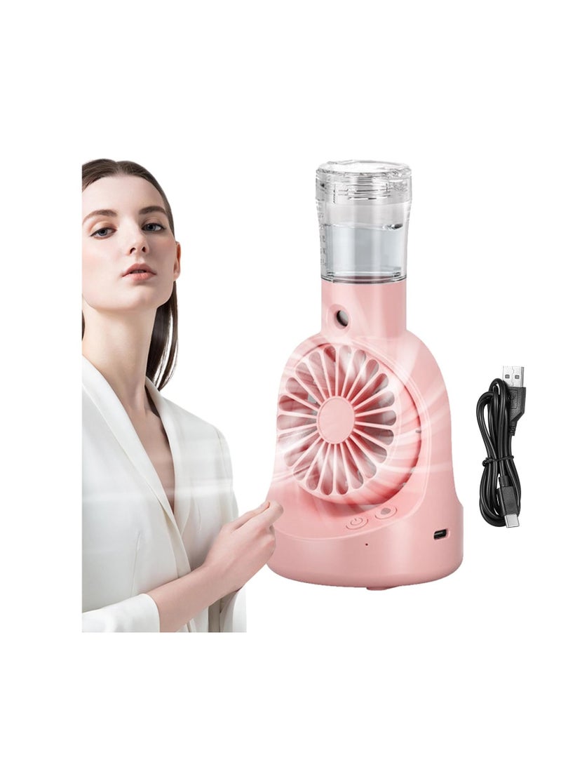 MOCOM Handheld Fan With Mist – Portable USB Spray Fan & Humidifier | Outdoor Cooler with Adjustable Wind Speeds for Camping, Travel, Office, and Home Use  - Image 3