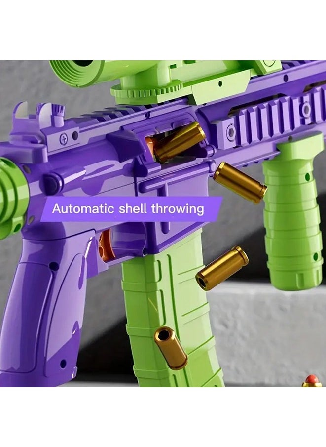 null - Automatic Shell Ejection Soft Bullet Gun Mechanical Burst Toy Gun M4A1 Carrot-colored Soft Bullet Gun Toy with Soft Bullets & Pull Back Action - Image 1