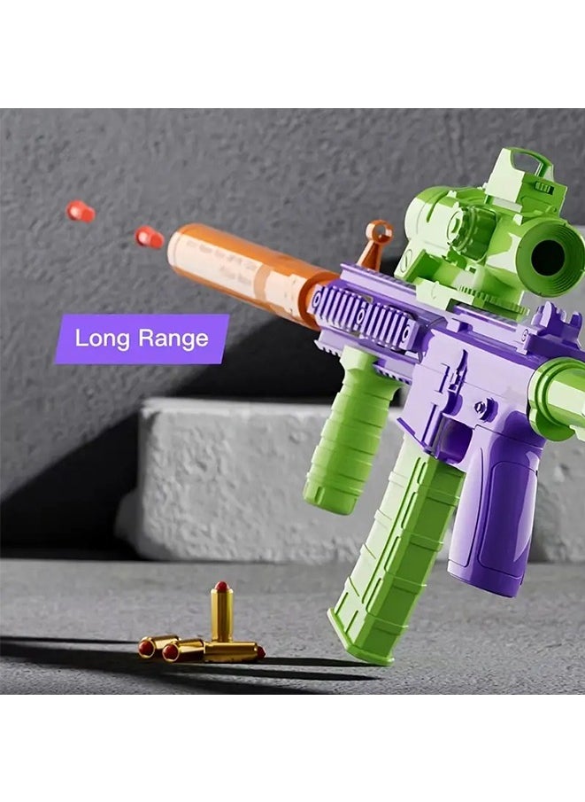 null - Automatic Shell Ejection Soft Bullet Gun Mechanical Burst Toy Gun M4A1 Carrot-colored Soft Bullet Gun Toy with Soft Bullets & Pull Back Action - Image 1