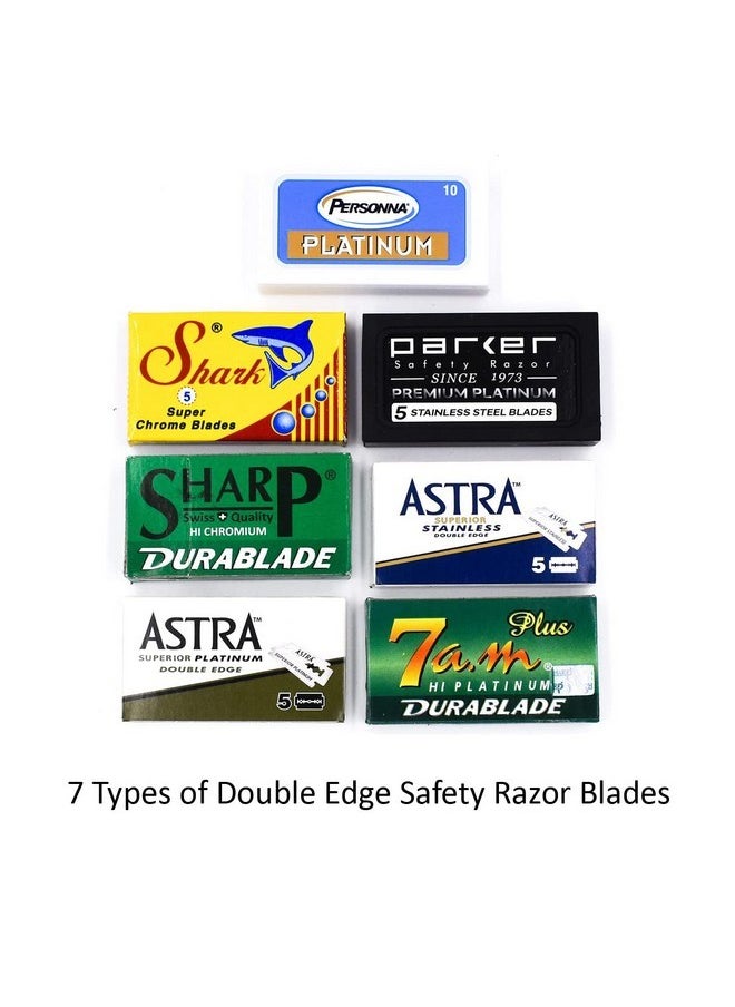 taconic shave - Double Edge Razor Blade/Safety Razor Blade Variety Pack 100 Blades For All Standard Double Edge Safety Razors - Image 1