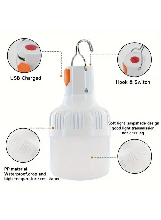 White Light USB Rechargeable Flashlight High Brightness Portable Lantern For Emergency Outdoor Exploration - Image 4