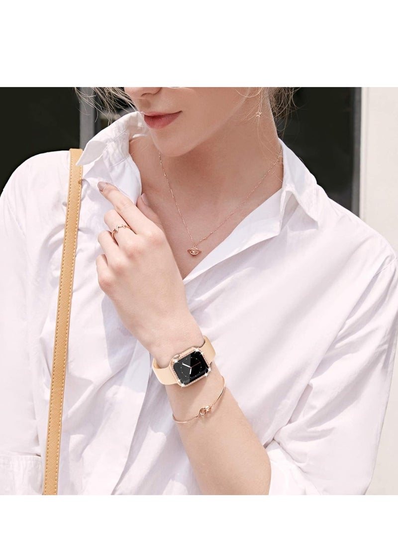 Bumper Diamond Case Compatible with Apple Watch Series 8 Series 7 45mm, Bling Crystal Diamonds PC Plastic Protector Case Cover Frame For Apple Watch Series 8/7 45 mm - Image 3