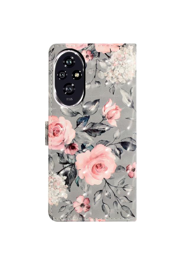 زبون جراب هاتف Honor 200 من الجلد بنمط ثلاثي الأبعاد - Image 3