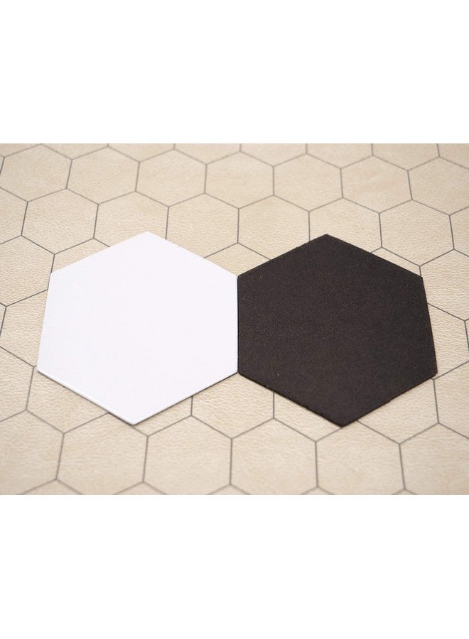 Hedral Value Pack Of 28 Dry Erase Reusable Blank 2.5" Hexagon Hex Board Game Chits Tiles Counters Markers Diy DD - Image 4