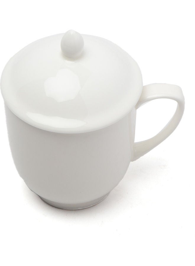 نيبمينينت مج بتصميم أنيق للشاي مع غطاء أبيض 230مل - Image 1