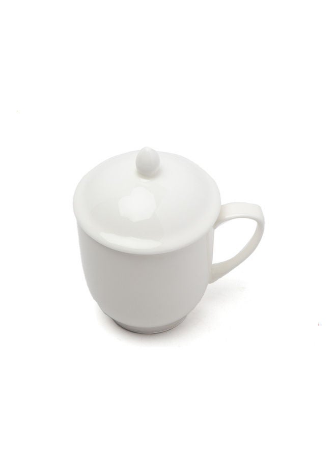 نيبمينينت مج بتصميم أنيق للشاي مع غطاء أبيض 230مل - Image 2