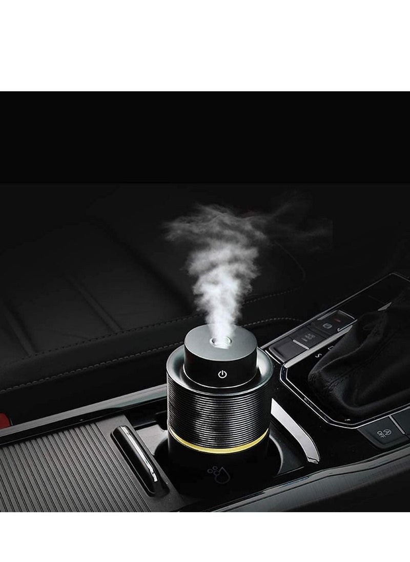 Generic - Car Diffuser Usb Plug In Car Humidifier Essential Oil Diffuser Mini Portable Aromatherapy Cup Holder 7 Colors LED Lights Car Humidifier Diffuser for Vehicle Office Travel Home 200mL - Image 1