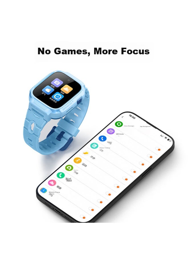 Xiaoxun Children's Smarch T6c, Precise Positioning, Real-time Video Calls, No Games To Prevent Addiction, Smarch Designed For 5-12 Year Old Students, For Boys And Girls, Genius Blue - Image 4