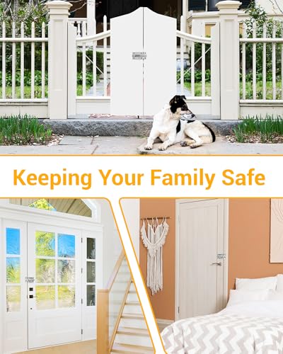 HELEMAN Door Security Slide Latch Lock, Keyless Entry Door Lock, Thickened Heavy Duty Steel Sliding Door Lock, Easy to Install Gate, Slide Latch Lock with 12 Screws - Image 2