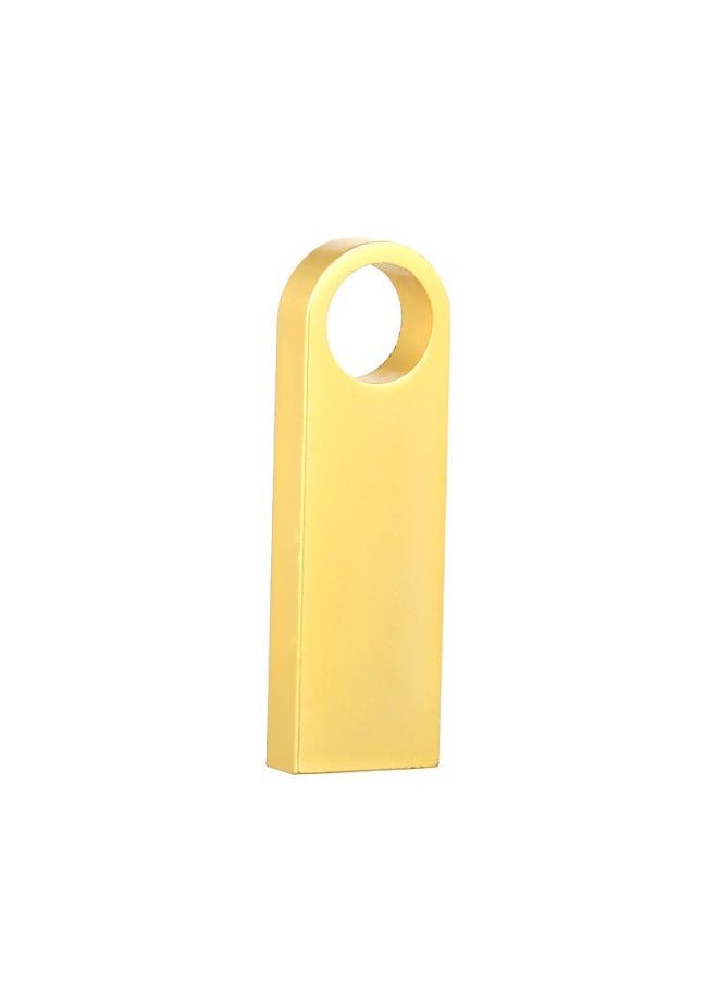U Disk Custom 32G Lettering 16G Creative Metal USB Gift High Speed 128G 64g-Color:Golden 2.0-Capacity:8GB  - Image 1