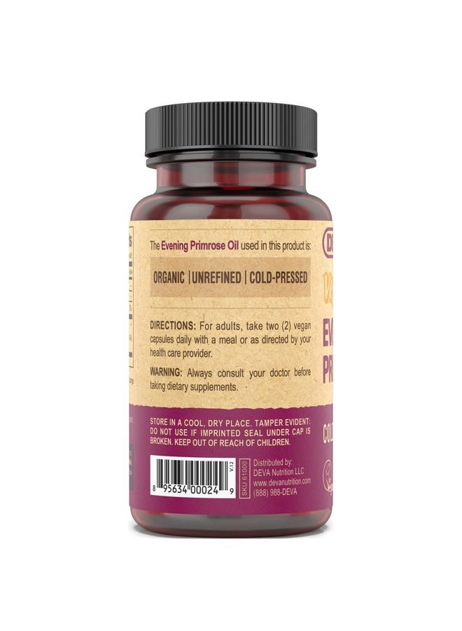 Deva Vegan Vitamins Vegan Vitamins Evening Primrose Oil Vegan 90 Vcap (Pack of 2) - Image 4