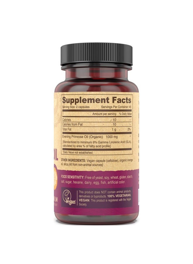 Deva Vegan Vitamins Vegan Vitamins Evening Primrose Oil Vegan 90 Vcap (Pack of 2) - Image 3