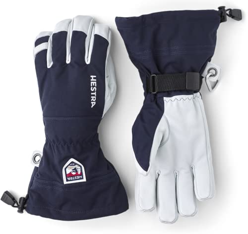 قفاز هيسرا Army Leather Heli Ski 5Finger الثلجي للتزلج والتزلج على الجليد للرجال والنساء Navy 8