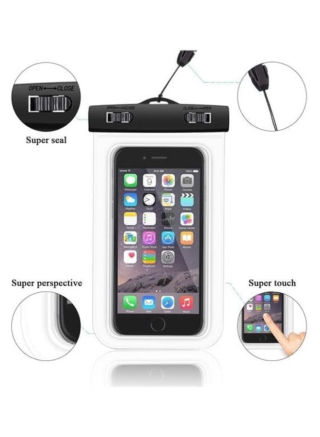 بولوز حافظة هاتف مقاومة للماء، حافظة هاتف مقاومة للماء حتى عمق 30 مترًا مع شهادة IPX8 حافظة هاتف خلوي مقاومة للماء مناسبة للهواتف الكبيرة حتى 7.2 بوصة متوافقة مع iPhone 12/13/14/15/16/17 Pro Max S22 S23 Ultra - Image 3