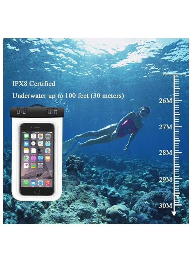بولوز حافظة هاتف مقاومة للماء، حافظة هاتف مقاومة للماء حتى عمق 30 مترًا مع شهادة IPX8 حافظة هاتف خلوي مقاومة للماء مناسبة للهواتف الكبيرة حتى 7.2 بوصة متوافقة مع iPhone 12/13/14/15/16/17 Pro Max S22 S23 Ultra - Image 4