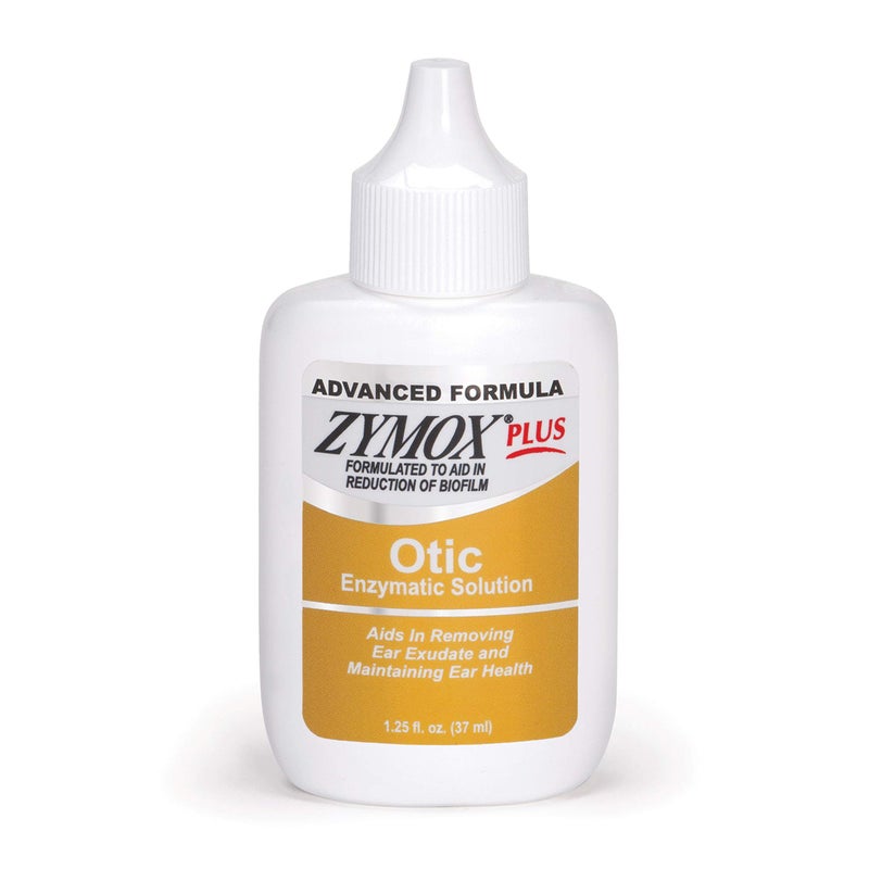 Zymox Advanced Formula Otic Plus Enzymatic Ear Solution for Dogs and Cats Without Hydrocortisone, 1.25oz - Image 1