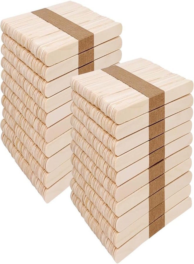 KTOJOY 1000 Pcs Craft Sticks Ice Cream Natural Wood Popsicle Craft Sticks 4.5 inch Length Treat Ice Pop for DIY Crafts - Image 2