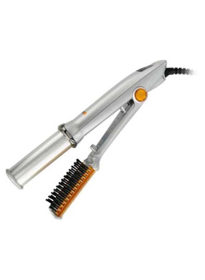 NIBEMINENT Rotatable Curling Iron Grey/Orange - Image 3