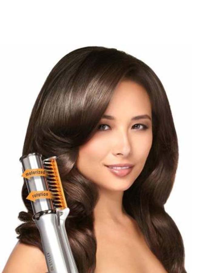 NIBEMINENT Rotatable Curling Iron Grey/Orange - Image 5
