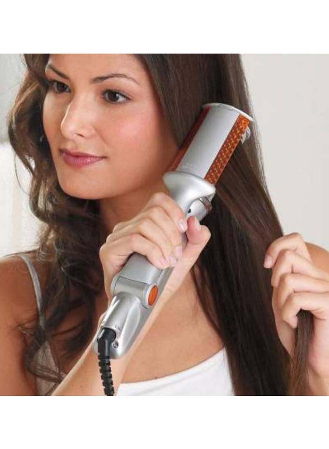 NIBEMINENT Rotatable Curling Iron Grey/Orange - Image 4