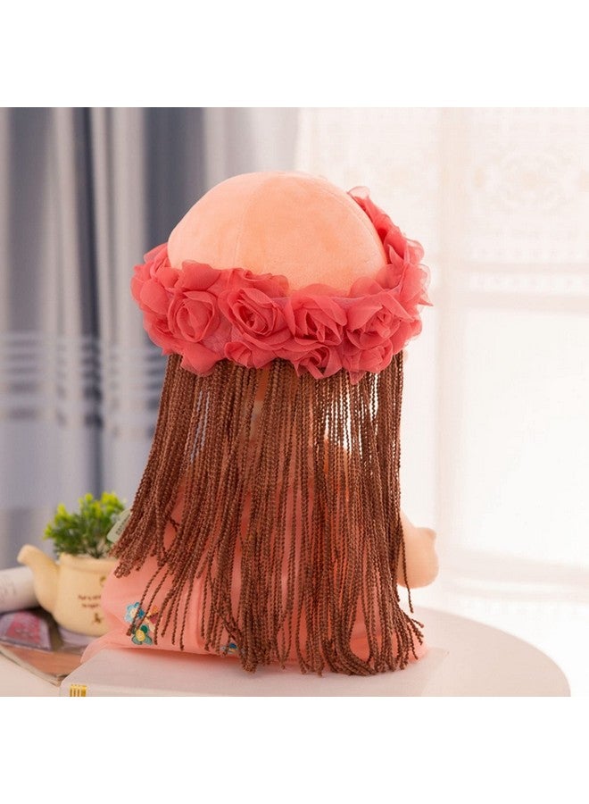 تيكلز دمية الأميرة تيكلز مع قبعة الزهور جوديا لعبة قطيفة ناعمة محشوة للأطفال الأولاد والبنات كهدية عيد ميلاد (اللون: وردي؛ المقاس: 45 سم) - Image 4