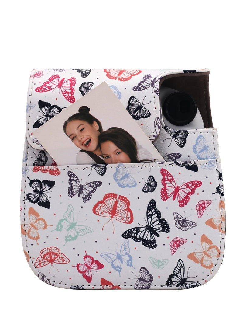 Protective Case for Fujifilm Instax Mini 12 11 9 Instant Camera, PU Leather Protective Case for Polaroid Camera Instax Mini 12 with Accessory Pocket and Adjustable Strap - Image 2