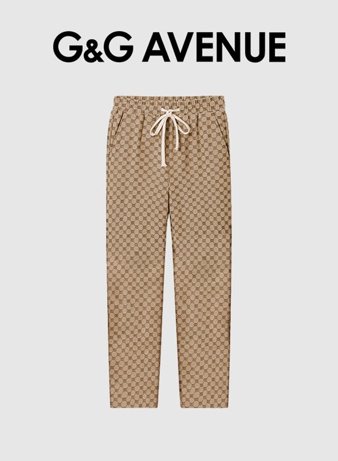 G&G AVENUE جديد جودة عالية الربيع والخريف الرجال الرباط السراويل الرياضية عارضة الوردي الركض الأزياء القطن الخالص ممارسة في الهواء الطلق تنوعا الرباط السراويل الرياضية المرنة - Image 1