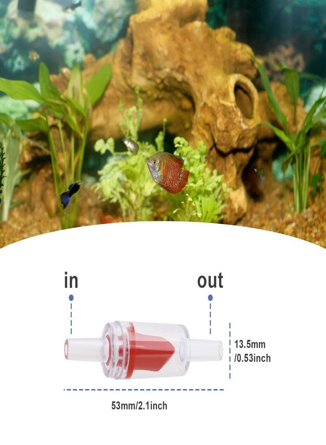 كريت آيديا مجموعة من 20 صمامًا أحادي الاتجاه مانعًا للرجوع، ملحقات مضخة هواء لأحواض السمك، متوفرة في متاجر أدوات الصيد، أنابيب هواء، خراطيم، وصلات، بلاستيك أحمر 4 مم - Image 3