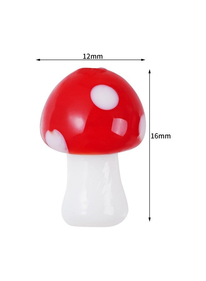 jiebor 100Pcs Mushroom Glass Beads Charms Lampwork Beads Cute Beads For Jewelry Craft Necklace Bracelet Earring Making Halloween 12X16Mm - Image 4