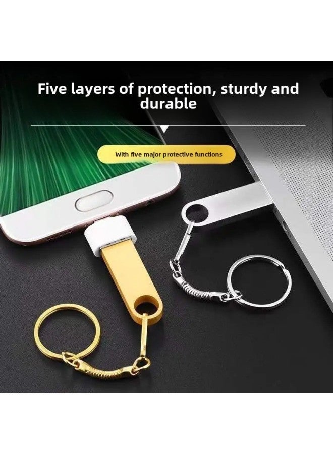 U Disk 16g/32g/64g/128g Computer Mobile Phone Dual-purpose Student Car USB Large Capacity Song Game-Capacity:16GB-Interface:Gold - Image 4