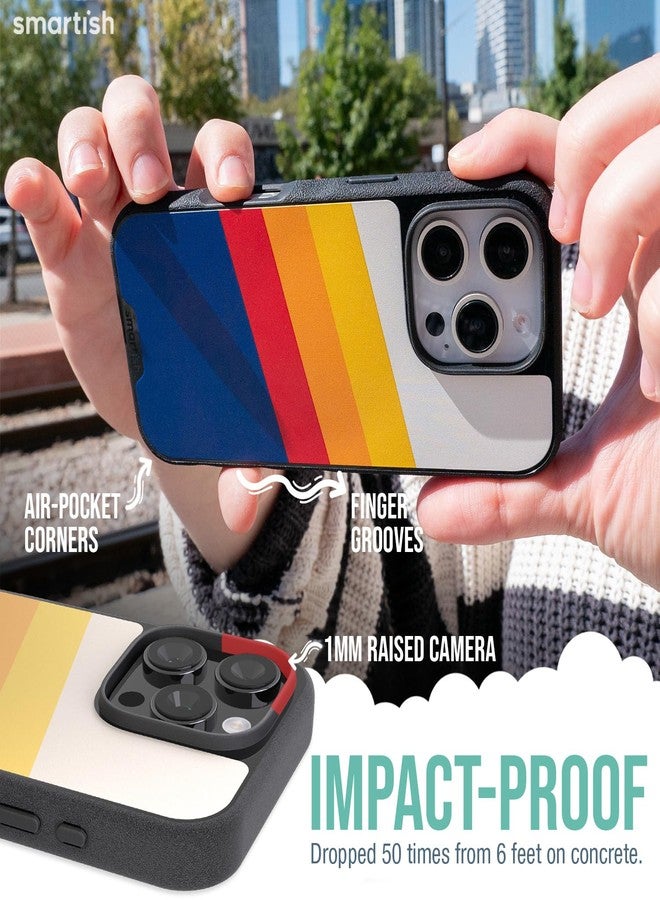 سمارتيش جراب Smartish® المغناطيسي لهاتف iPhone 16 Pro - Gripmunk متوافق مع MagSafe [خفيف الوزن + واقي] غطاء نحيف ورفيع مع بطانة من الألياف الدقيقة لهاتف Apple iPhone 16 Pro - مخطط - Image 4