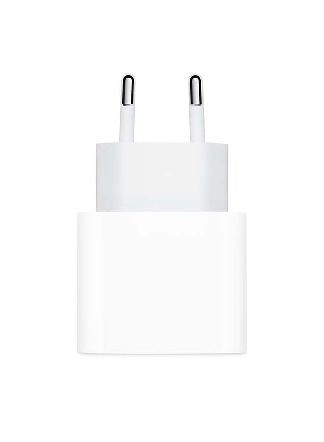 ابل  مقبس محول USB-C بقدرة 20 وات بمسمارين (قابس أوروبي) أبيض - Image 4