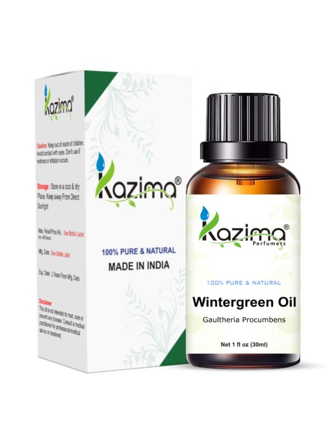 KAZIMA Wintergreen Essential Oil - 100% Pure Natural & Therapeutic Grade Oil For Skin care & Hair Care (30 ML) - Image 1