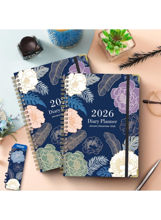 CMGTYYD 2026 Planner Notebook Monthly Daily Weekly Calendar Planner with Hardcover Spiral Bookmarks Academic Time Management Organizer，For Diary Journal Agenda Office Work School Study Supplies - Image 3