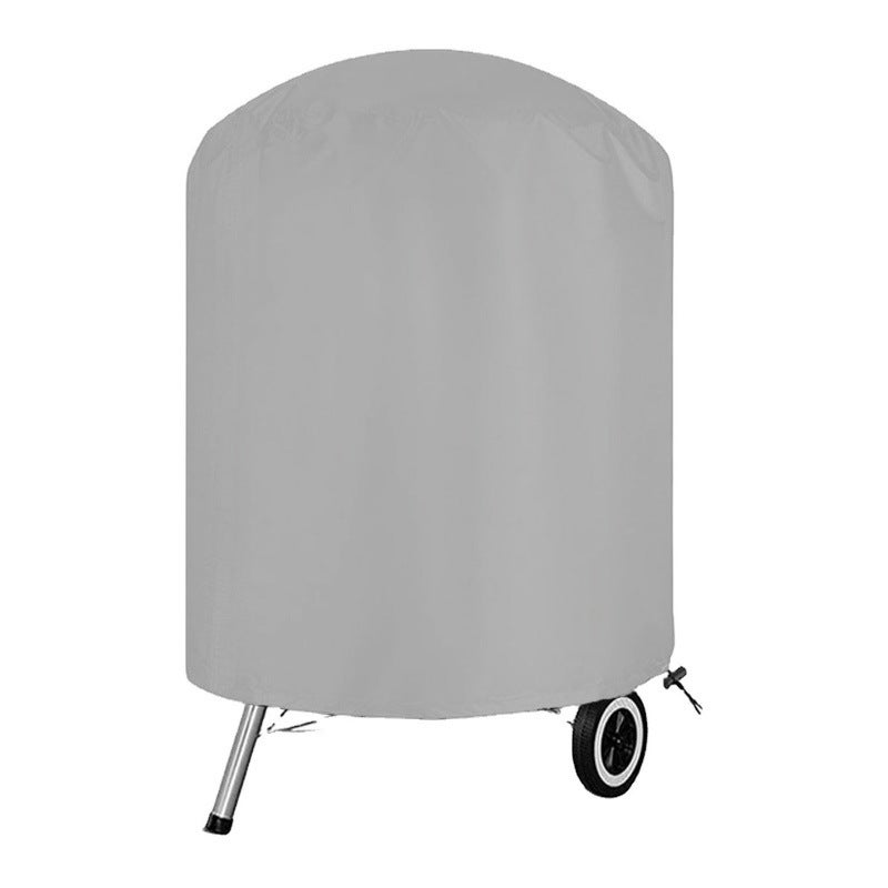 Cross-Border Waterproof Bbq Outdoor Pit Stove Cover Oven Cover Brazier Cover Barbecue Grill Cover Round Barbecue Cover(Silver, 61x70cm) - Image 1