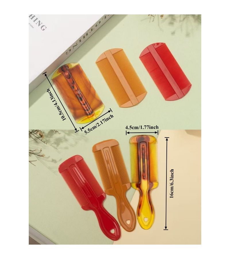 Double Sided Lice Comb Ultra Dense Teeth for Dandruff Fleas Scalp - Image 3