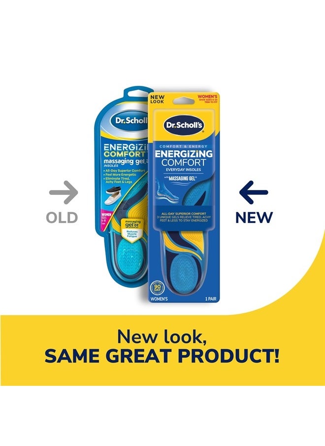 Dr. Scholl's Energizing Comfort Everyday Insoles with Massaging Gel®, On Your Feet All-Day Energy, Shock Absorbing, Arch Support, Trim Inserts to Fit Shoes, Women's Size 6-10, 1 Pair  - Image 2