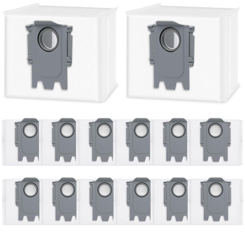 Bluearks 14 حزمة أكياس غبار متوافقة مع مكنسة روبوروك Q7 M5 Q10 S5Q10 X5 Q5 برو Q5 ماكس S8 S8 برو ألترا S7 ماكسV ألترا S7 برو ألترا Q7 Q7 ماكس T8 Q5 G10S برو Q7 ماكس Q8 ماكس