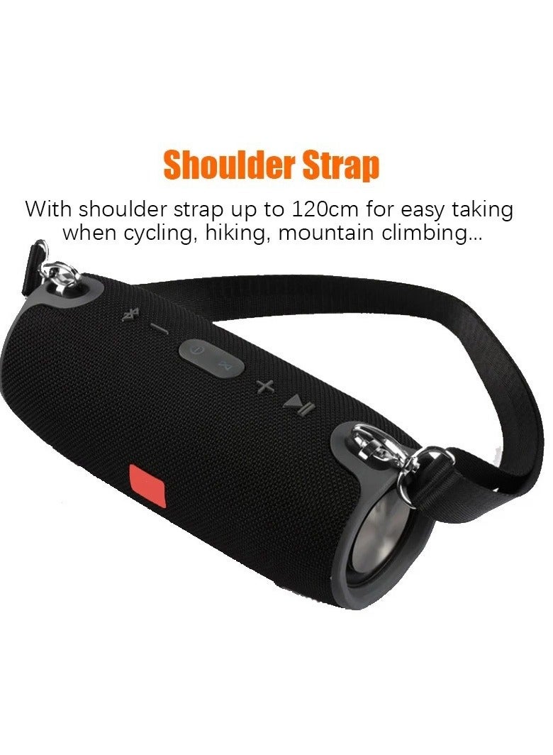 حصريا مكبر صوت محمول مقاوم للماء (أسود) - Image 3