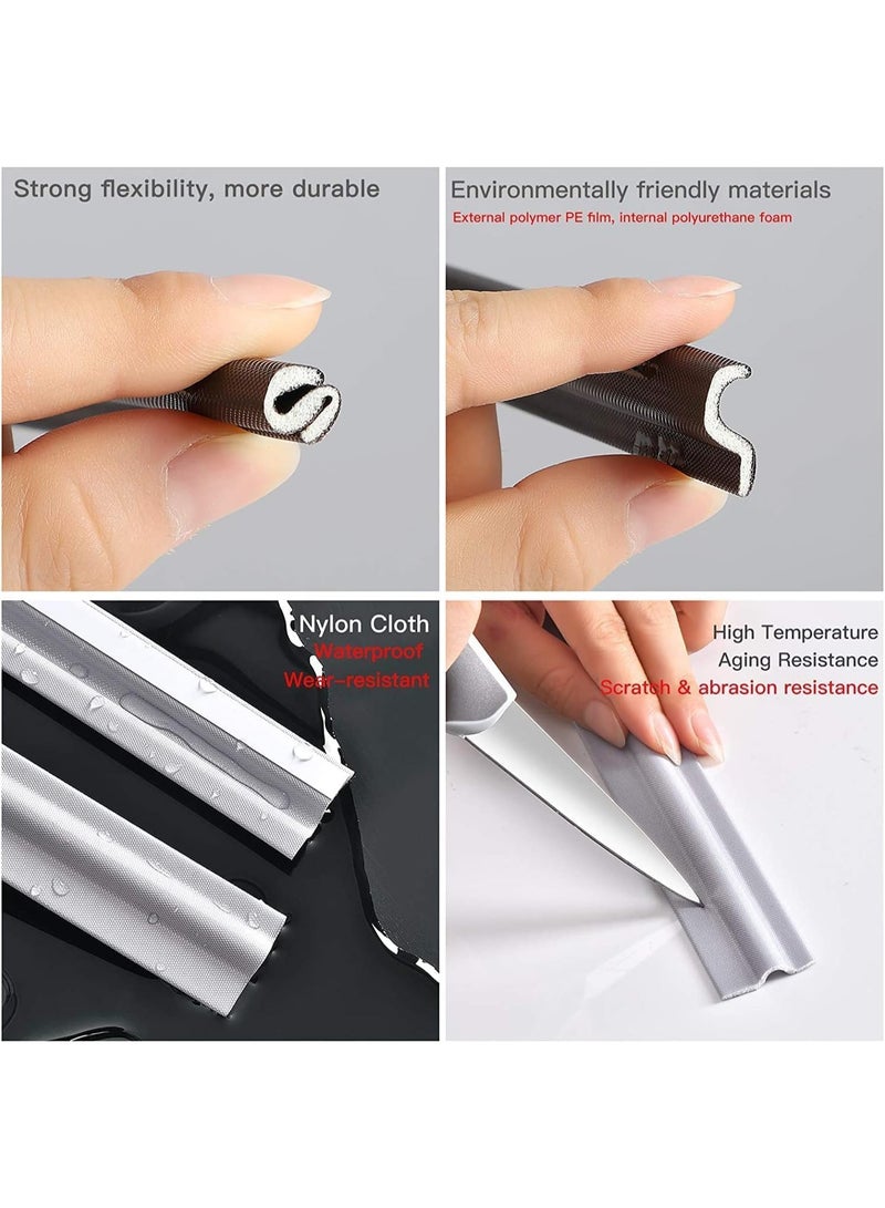 VIUAUAX Draft Excluders Seals, Soundproof Shockproof Dust prevention Wind Stopper, Window Door Weather Stripping, Self-Adhesive Cuttable Seal Strip, Length 3m (White) - Image 2
