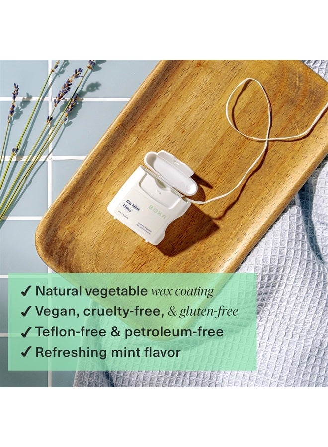 BOKA Ela Mint Woven Dental Floss, Made from Natural Vegetable Wax, Teflon-Free, 30 Yards of Waxed Floss (Pack of 1) - Image 2