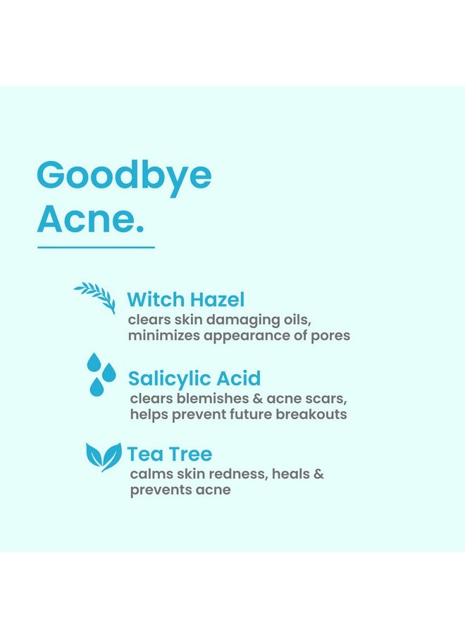 ناتشورال أوتكم تونر الوجه المُنقّي لحب الشباب للمراهقين من Natural Outcome Skin Care - قابض للوجه بحمض الساليسيليك لإزالة حب الشباب وتنقية المسام - خالٍ من العطور والكحول، 6.7 أونصة  - Image 5