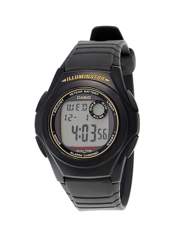 CASIO Boys Youth Series Water Resistant Digital Watch F-200W-9A - 40 mm - Black - Image 1