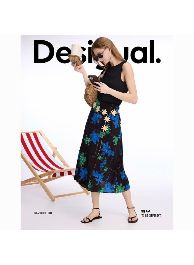 DESIGUAL [Blogger'S Pick] Printed Wrap Maxi Skirt - Image 5