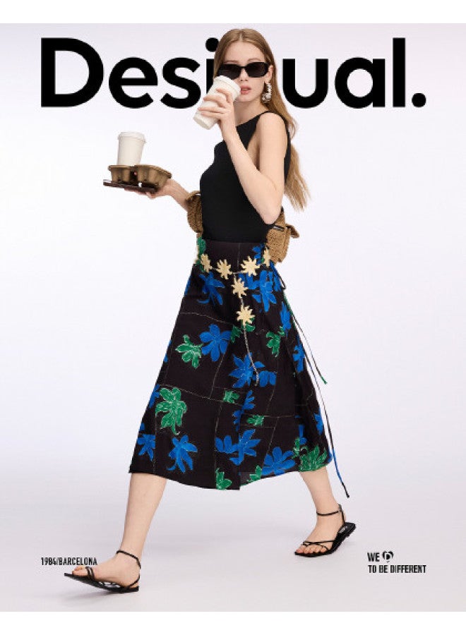 DESIGUAL [Blogger'S Pick] Printed Wrap Maxi Skirt - Image 1