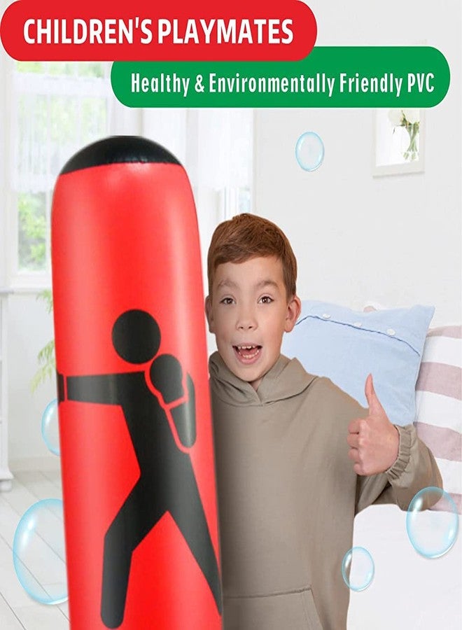 Optifit® Inflatable Punching Bag for Kids Adults, Punching Bag Karate Inflated Toy Gifts for Boys and Girls, Boxing Bag for Immediate Bounce-Back for Taekwondo, Relieve Pent Up Energy - Image 3