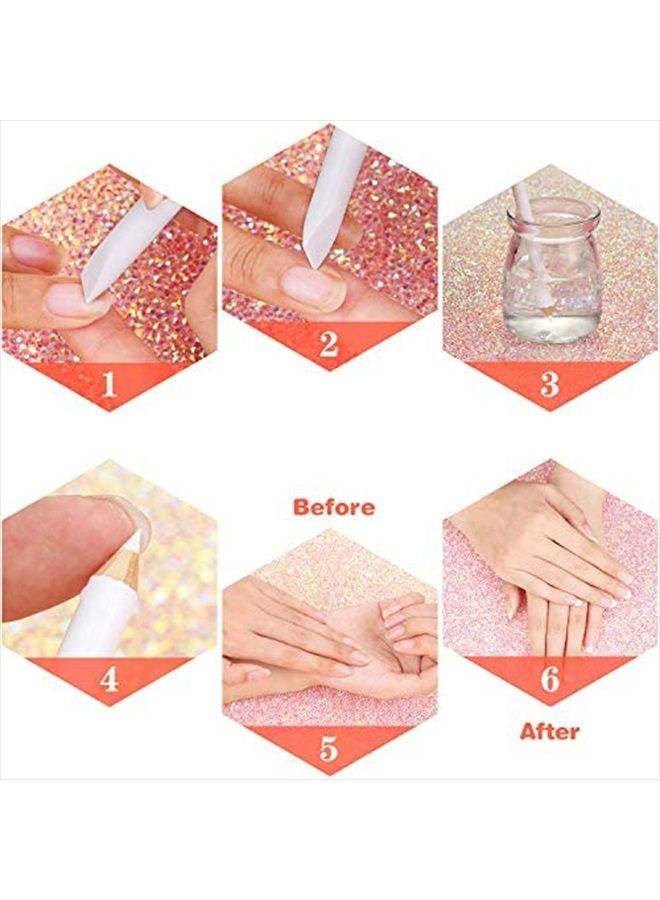 Blulu 3 Pieces White Nail Pencil 2-in-1 Nail Whitening Pencils French Nail Design Pencils with Cuticle Pusher for DIY Nail Design Manicure Supplies - Image 3