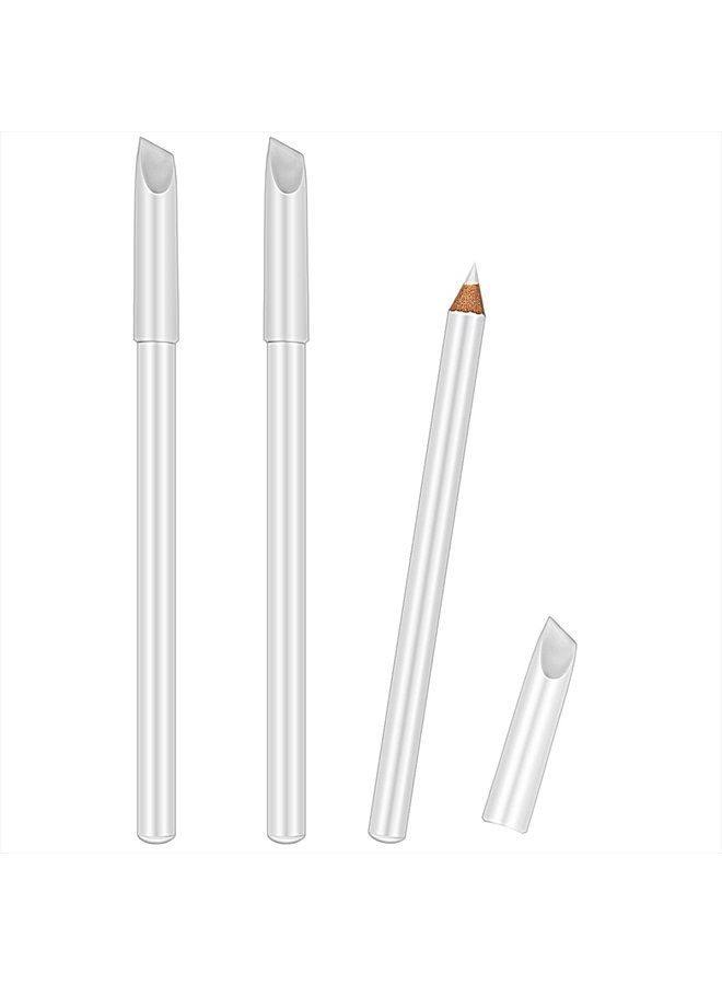 Blulu 3 Pieces White Nail Pencil 2-in-1 Nail Whitening Pencils French Nail Design Pencils with Cuticle Pusher for DIY Nail Design Manicure Supplies - Image 1