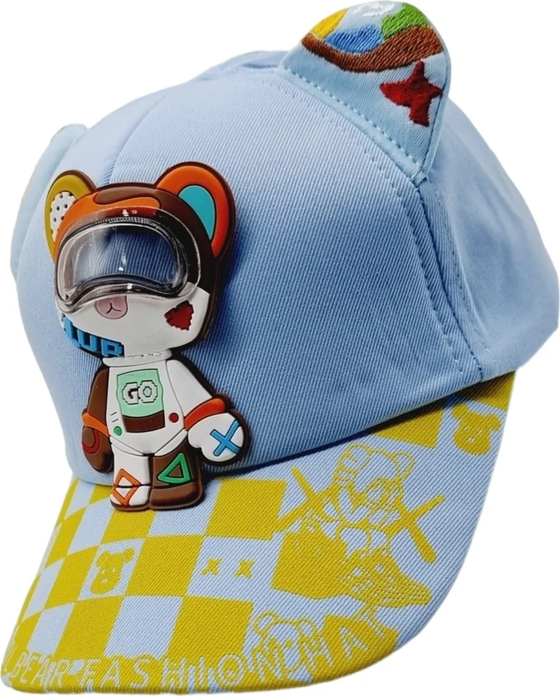 تيزجيلسين Children 4-8 Years Embossed Astronaut Patterned Headphone Hat